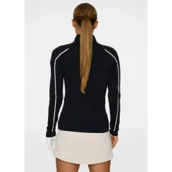 Aubree Knitted Zip Sweater Blå
