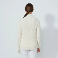 Cable Ls Pullover Lined Vit