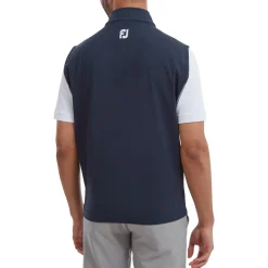 Full-Zip Knit Vest Blå