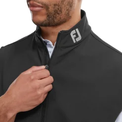 Full-Zip Knit Vest Svart