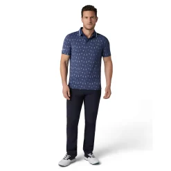 Geo Cocktail Print Polo Blå