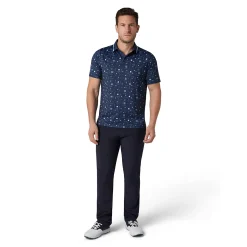 Golf Collection Print Polo Blå