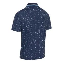Golf Collection Print Polo Blå