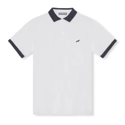 Golf Tech Polo Vit Blå
