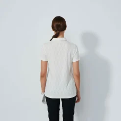 Graphic Jaquard Ss Poloshirt Vit