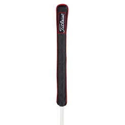 Jet Black Leather Alignment Stick Headcover