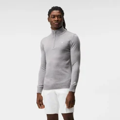 Kian Zipped Golf Sweater Grå