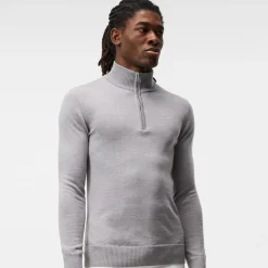 Kian Zipped Golf Sweater Grå