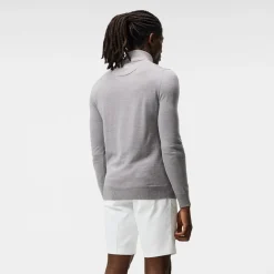 Kian Zipped Golf Sweater Grå