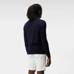 Kian Zipped Golf Sweater Blå