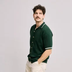 Knit Polo Grön