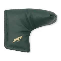 Leather Headcover Putter Blade Grön