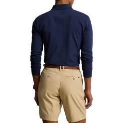 Long Sleeve Polo Performance Stretch Mesh
