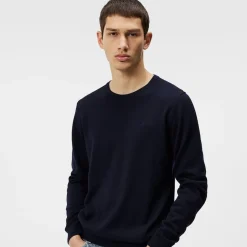 Lyle Merino Crew Neck Sweater Blå