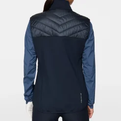 Madde Quilt Hybrid Vest Blå