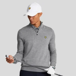 Merino Blend Quarter Zip Grå