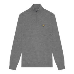 Merino Blend Quarter Zip Grå