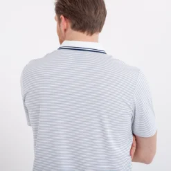 Mini Stripe Polo Vit
