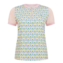 OP Ss Lattice Zip Mock