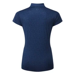 Painted Floral Cap Sleeve Lisle Blå