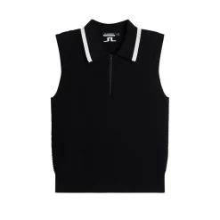 Ramona Knitted Polo Shirt Svart