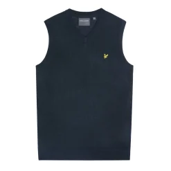 Slipover Merino Blend V-Neck Blå