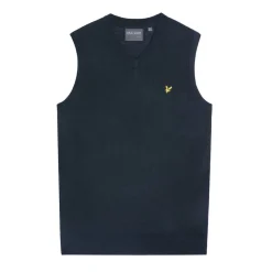 Slipover Merino Blend V-Neck Blå