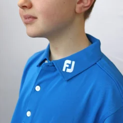 Stretch Pique JR Blå
