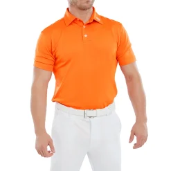 Stretch Pique Solid Orange