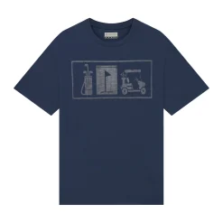 T-Shirt Graphic Crew: Blå
