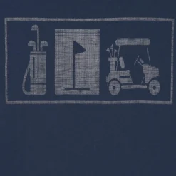 T-Shirt Graphic Crew: Blå