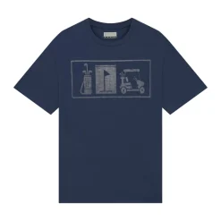 T-Shirt Graphic Crew: Blå