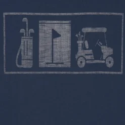 T-Shirt Graphic Crew: Blå