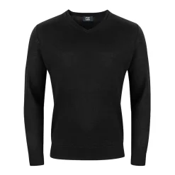 Vernon V-Neck Merino Svart