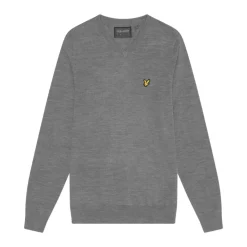 V-Neck Merino Blend Grå