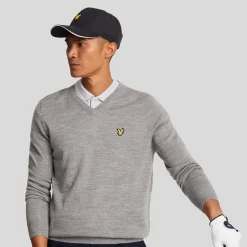 V-Neck Merino Blend Grå