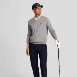 V-Neck Merino Blend Grå