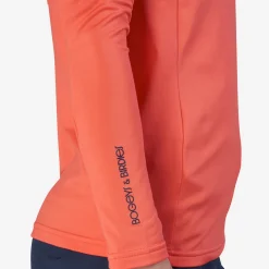 W Mid Layer LS Zip Röd