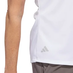 W Solid Performance Short Sleeve Polo Shirt Vit