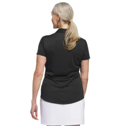 W Solid Performance Short Sleeve Polo Shirt Svart