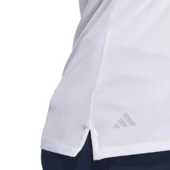 W Ultimate Solid Sleeveless Polo Shirt Vit