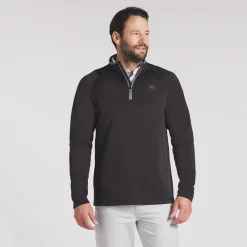 Waffle Fleece 1/4 Zip Svart