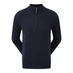Wool Blend 1/2 Zip Blå