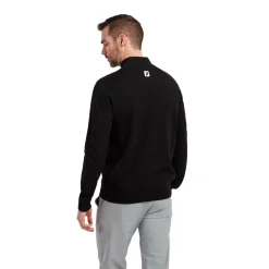 Wool Blend 1/2 Zip Svart