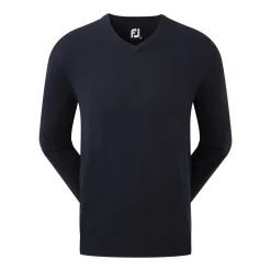 Wool Blend V-Neck Blå