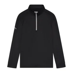 Youth Ls 1/4 Zip Hex Fleece Svart